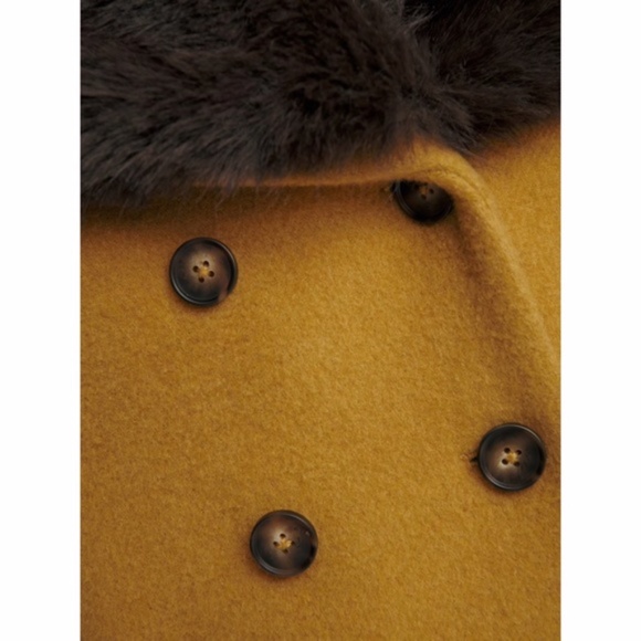 NEW Reformation Wool Blend Scarlet Jacket Mostarda XS - Picture 8 of 13